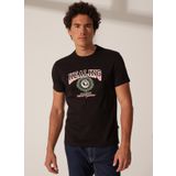 The Crow TC7110 Bisiklet Yaka Baskılı Siyah Erkek T-Shirt