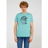 The Crow TC711110 Bisiklet Yaka Baskılı Mint Erkek T-Shirt