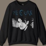 The Cure Robert Smith Vintage Kısa Kollu Baskılı Siyah Baskılı Sweatshirt