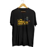 "the Dark Side Made Me Do It" Kedi Star Wars Temalı Baskılı Kaliteli Tişört - Siyah