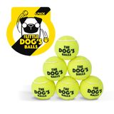 The Dog's Balls Küçük Köpek Topları, Köpek Tenis Topları, 6'lı Paket Sarı Köpek Oyuncağı, Antrenman, Oyun, Egzersiz ve Getirme için Güçlü Köpek ve Yavru Köpek Topu