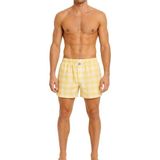 The Don Poplin Erkek Boxer Açık Sarı Ekose Desenli