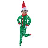 The Elf on the Shelf Claus Couture Kar Tanesi Snuggle Tulum Pijamalar - İzci Elfiniz İçin Rahat Pijamalar - Yeşil Kar Tanesi baskılı Tulum dahildir