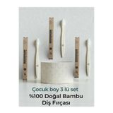 The Elite Home Boy %100 Doğal Bambu Diş Fırçası | Bpa Içermez | Orta Sertlik | Çevre Dostu | Çocuk Boy 3 Lü