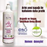 The Elite Home Organik ve Vegan Sertifikalı Ovma Kremi Kokusuz 900 gr - 1 kg