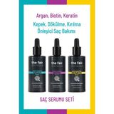 the fair. Saç Bakım Serumu Seti 3×50 ml Kepek Kırılma Dökülme Karşıtı Vegan Argan Keratin Biotin