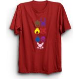 The Fame 5Naf Fnaf Vector Oyun Game Kırmızı Kadın T-shirt