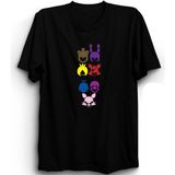 The Fame 5Naf Fnaf Vector Oyun Game Siyah Kadın T-shirt