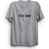 The Fame 90's Baby, 90'lı Yıllar Bebeği Tişört - 4XL - Gri