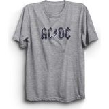 The Fame Acdc, Metallic Logo, Rock Metal Müzik Grubu Tişörtü - XL - Gri
