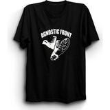 The Fame Agnostic Front, Boot, Rock Metal Müzik Grubu Baskılı, %100 Pamuk Tişört - XL - Siyah