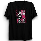 The Fame Ai Hoshino Oshi No Ko Collage Anime Siyah Kadın T-shirt