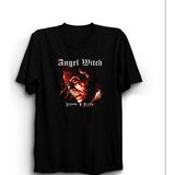 The Fame Angel Witch Screamin N Bleedin Rock Metal Müzik Grubu Siyah Kadın T-shirt