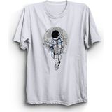 The Fame Astronot VIII Moon And Astronaut Uzay Beyaz Kadın T-shirt