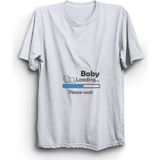 The Fame Baby Loading, Boy, Erkek, Pregnant, Hamilelik, Cinsiyet Partisi Pamuk Tişört - 3XL - Beyaz