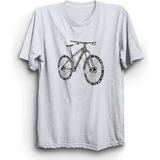 The Fame Bike With Letters, Bisiklet, Bicycle %100 Pamuk Tişört - Beyaz