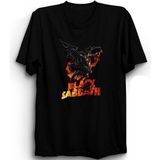 The Fame Black Sabbath, Fire, Rock Metal Müzik Grubu Tişörtü - 8 - 9 Yaş - Siyah