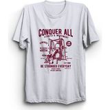 The Fame Body Building Vücüt Geliştirme Conquer All Beyaz Kadın T-shirt