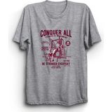 The Fame Body Building Vücüt Geliştirme Conquer All Gri Kadın T-shirt