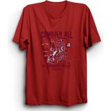 The Fame Body Building Vücüt Geliştirme Conquer All Kırmızı Kadın T-shirt