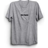 The Fame Boş Yapma Slogan Gri Kadın T-shirt