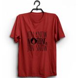 The Fame Box Game Of Thrones, You Know Nothing Jon Snow, Dizi Tişört - 5XL - Kırmızı