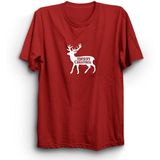 The Fame Box Geyik, Noel Baba, Yeniyıl, Yılbaşı, Merry Christmas Tişört - Kırmızı - XXL