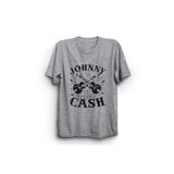 The Fame Cash Guitar Rock N Roll Gri Kadın T-shirt