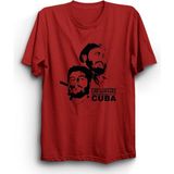 The Fame Che Guevara Fidel Castro Revolutionalist Of Cuba Küba Kırmızı Kadın T-shirt