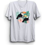 The Fame Çift Tukan Toucan Luck Şans Kuş Birds Toucan Partners Beyaz Kadın T-shirt