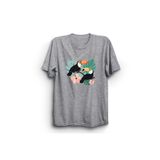 The Fame Çift Tukan Toucan Luck Şans Kuş Birds Toucan Partners Gri Kadın T-shirt