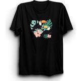 The Fame Çift Tukan Toucan Luck Şans Kuş Birds Toucan Partners Siyah Kadın T-shirt