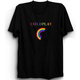The Fame Coldplay, Rainbow, Rock Metal Müzik Grubu Pamuk Tişört - 10 - 11 Yaş - Siyah