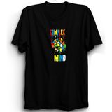 The Fame Complex Mind, Karmaşık Zihin, Rubik's Cube, Rubik Küp Tişört - 5XL - Siyah
