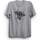 The Fame Cute Cow Sevimli İnek Gri Kadın T-shirt
