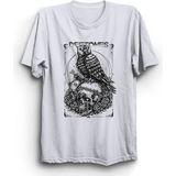 The Fame Deftones, Owl And Skull, Rock Death Metal Müzik Grubu Tişörtü - 4XL - Beyaz