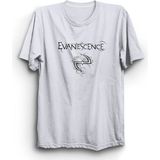 The Fame Evanescence, Minimal Logo, Rock Metal Müzik Grubu Tişörtü - 4XL - Beyaz