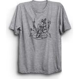 The Fame Ganeşa Şiva Ganesha Shiva Hanuman Hinduizm Hint Gri Kadın T-shirt
