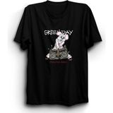 The Fame Green Day Revolution Radio Pink Rabbit Rock Metal Grup Siyah Kadın T-shirt