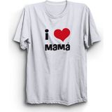 The Fame I Love Mama, Anneler Günü, Mothers Day, Mom Baskılı, %100 Pamuk Tişört - Beyaz - 10 - 11 Yaş