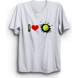 The Fame I Love Tennis Tenis Spor Beyaz Kadın T-shirt