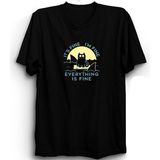 The Fame It's Fine, I'm Fine, Everything Is Fine, Kedi, Cat Tişört - Siyah - 4XL