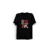 The Fame İyi İyiyim Her Şey İyi Noel Fine Christmas Yeniyıl Yılbaşı Siyah Kadın T-shirt