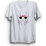 The Fame Jason Mask 13th Friday 13. Cuma Korku Beyaz Erkek T-shirt