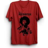 The Fame Jimi Hendrix, Rock Metal Grup Tişörtü - S - Kırmızı