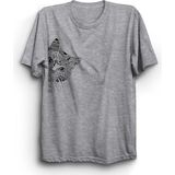 The Fame Kenardan Bakan Kedi Cat Animal Gri Kadın T-shirt