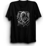 The Fame Kızılderili Indian And Gun Siyah Kadın T-shirt