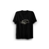 The Fame Klasik Araba Classic Car Siyah %100 Pamuk Kadın T-shirt