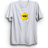 The Fame Lego-Man, LEGO Kafası, LEGO Adam Tişört - Beyaz