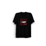 The Fame Lip Rock Siyah %100 Pamuk Unisex T-shirt